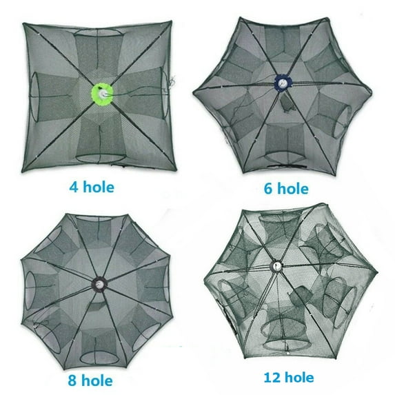 Crawfish Trap Crab Fish Trap Foldable Fishing Bait Trap Cast Net Cage for Catching Small Bait Fish Eels Crab Lobster Minnows Shrimp