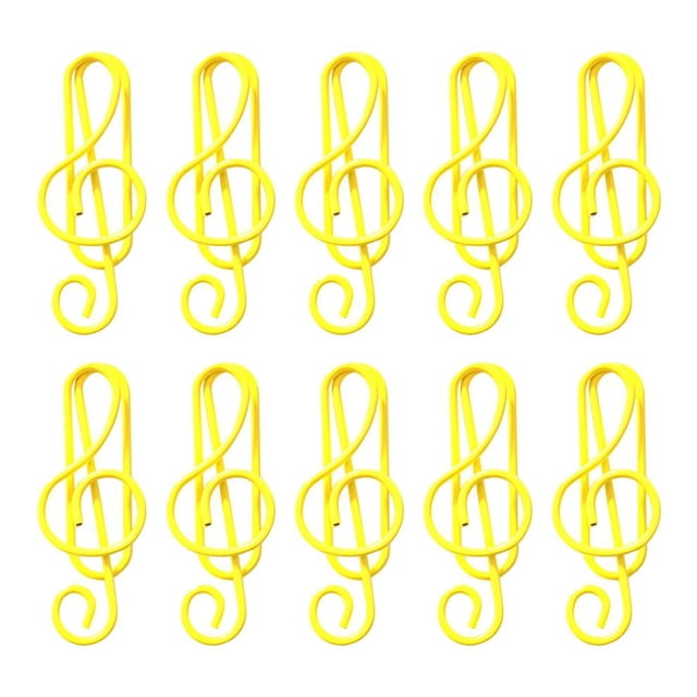 SDNall 11pc Music Multicoloured Metal Paper Clips Color Note Paper Clip Creatives Cartoons Paper Clip Special-shaped Paper Clip Office Supplies Paper Clip