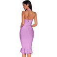 thumbnail image 4 of Womens Halter Fishtail Bandage Party Dress Elegant Wedding Guest Dress, 4 of 6