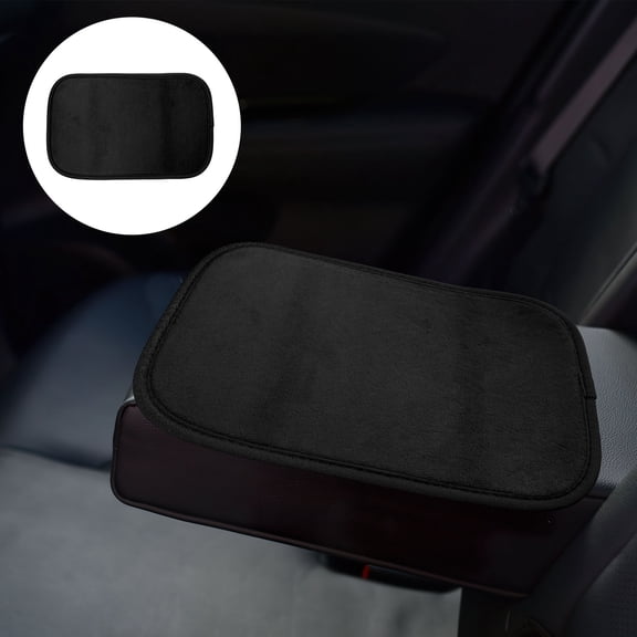 AURARMLET Universal Car Armrest Cushion Cover Thickened Black Pad for Comfortable Driving, Arm Rest Protector 1 Set