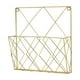 thumbnail image 1 of Revistero metálico de pared, soporte para periódicos y libros, folleto decorativo Oro, 1 of 9