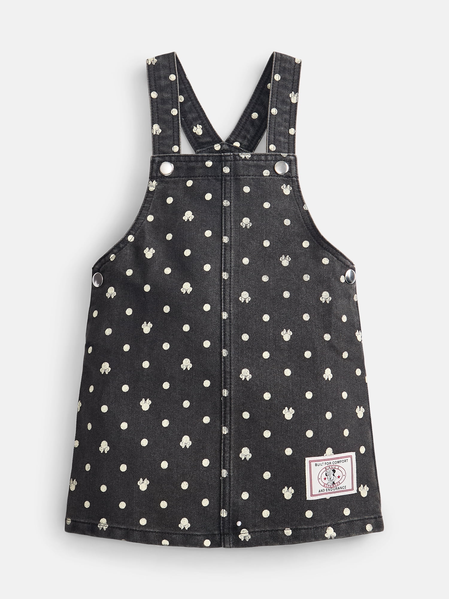 Minnie Mouse Girls Graphic Ribbed Tee and Denim Jumper Dress Set, 2 Piece, Sizes 4-12
