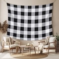 thumbnail image 2 of Vintage Farmhouse Tapestry for Bedroom Wall Hanging Tapestry, Black and White Checkered Ceiling Backdrop Tapestries Poster Blanket Wall Decor for Teens Room Living Room Dorm 59" x 90", 2 of 8