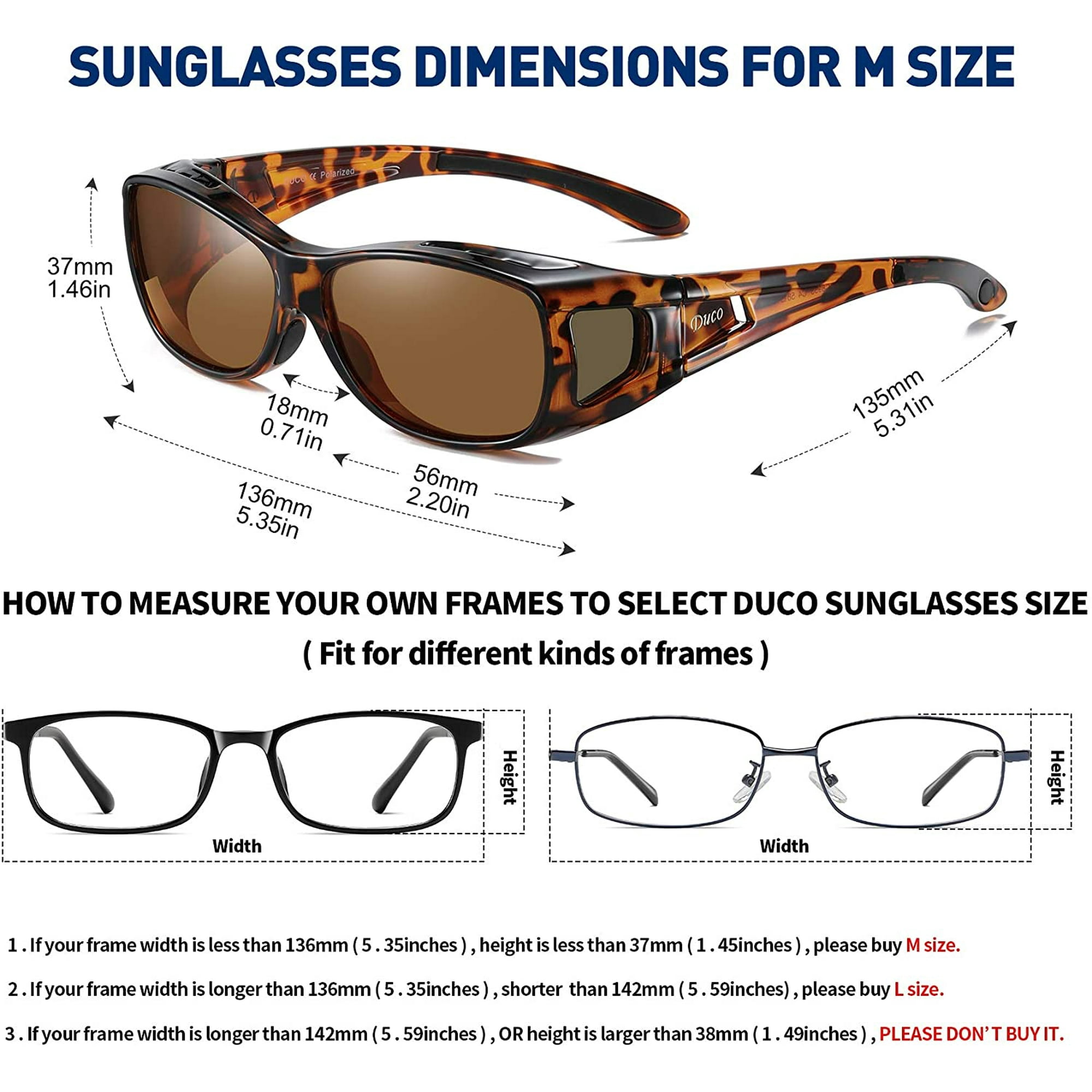 Unisex Wraparound Fitover Glasses Polarized Wear Over Sunglasses 8953 -  Walmart.ca