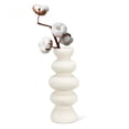 thumbnail image 2 of Sand Color Pebbled Stacked Look Vase, 2 of 4
