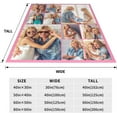 thumbnail image 4 of Dark Gray Throw Blanket 40x60 inch, Custom Funny Personalized Warm Flannel Blankets with Photos Text for Birthday Valentine Mother's Day Father's Day Customized Blanket Gift for Adult Child Blankets, 4 of 5