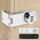 thumbnail image 4 of Multipurpose Without Key Bifold Door Lock Combination Twist Knob Hasp Latches for Cabinet and Closet Double Door, 4 of 5