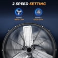 thumbnail image 4 of ZIVACATE 30 Inch Industrial Drum Fan High Velocity, 13520 CFM Heavy Duty Floor Fan, 2-Speed Metal Fan for Garage, Workshop, Warehouse, Gym, 4 of 7