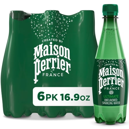 Maison Perrier Ultimate Sparkling Water, 16.9 fl oz, 6 Pack Bottles (2pack)