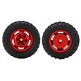 thumbnail image 1 of Juego de 2 llantas de metal de 55 mm para coche RC AXIAL SCX24 1/24, llanta de goma, color rojo, 1 of 14
