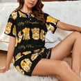 thumbnail image 4 of Fotbe Pumpkin Pie Gnome Conjunto de Pijama Estampado para Mujer, 2 Piezas, Ropa de Dormir con Camiseta de Manga Corta y Shorts Suaves-X-Large, 4 of 6