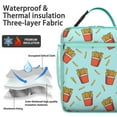 thumbnail image 4 of French Fries Lunch Bag – Potato Fries Crispy Fries Cute Tasty Snack Fries Lover Street Food I Love Fries Finger Food Curly Cheese Insulated Thermal Tote Portable Leakproof Durable, 4 of 6