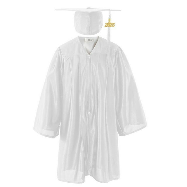 YUNAFFT Ensemble de Robe de Collation des Grades pour Enfants Polyester Brillant Robe Académique avec Bonnet 3-10 Ans