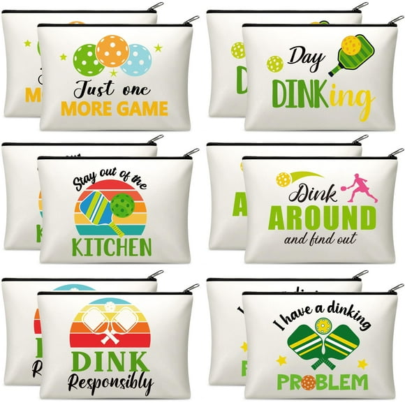 Bolsas de maquillaje Paterr Dink Ball, 12 piezas, para mujeres y niñas