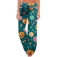 thumbnail image 2 of Halloween Pajama Pants for Women Halloweens Cute Print Pjs Pants Plush Pajama Bottom Funny Pajama Bottom Sleepwear for Party, 2 of 7