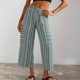 thumbnail image 1 of WILLBEST Pantalones Palazzo de Verano para Mujer, Informales, de Pierna Ancha, Cintura Alta, Holgados, a Rayas, para Playa, para Viajes, con Estilo y Comodidad Diarios. Extra Grande, 1 of 4