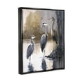 thumbnail image 6 of Stupell Industries Lake View Herons Animals & Insects Painting Black Floater Framed Canvas Art Print Wall Art, 25 x 31, 6 of 10