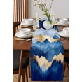thumbnail image 3 of Table Runner Abstract Ombre Blue White Mountain Table Decoration for Kitchen Dinning Modern Art Table Decoration for Indoor Outdoor Party Wedding Decor 13x72inch, 3 of 7