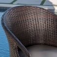thumbnail image 3 of Christopher Knight Home Dominica Outdoor 5-piece Wicker 41-inch Square Bar Set with Cushions by, 3 of 5