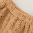thumbnail image 4 of Kids Fleece Lined Lounge Pants for Boys Girls Ages 2-11, Solid Color Fall Winter Warm thermal Pants Elastic Waist Cuffed Long Home Trousers Khaki 5-6 Years, 4 of 8
