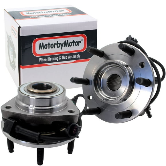 MotorbyMotor 513188 Front Wheel Bearing and Hub Assembly ABS with 6 Lugs Fits for Chevrolet SSR Trailblazer GMC Envoy, Buick Rainier, Isuzu Ascender, Oldsmobile Bravada, Saab 9-7X Hub Bearing-2PC