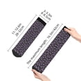 thumbnail image 2 of Bingfone Bat Purple Design Patterned Men's Women's Casual Cotton Socks, 2 of 5