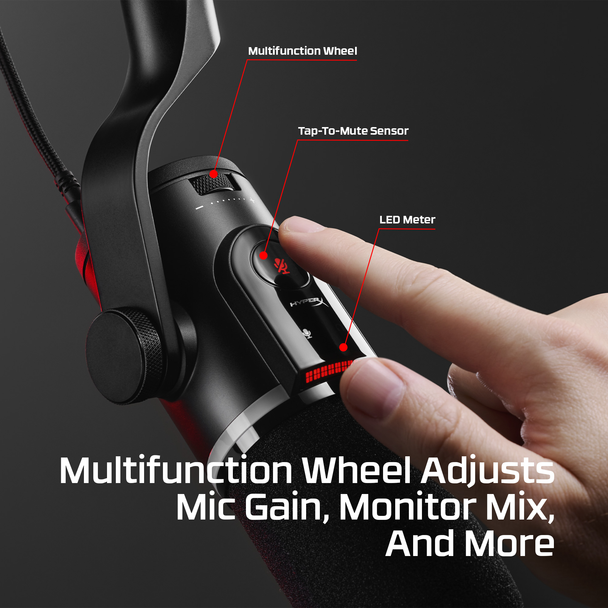 HyperX FlipCast - USB/XLR Dynamic Microphone (Black)