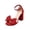 Red, variant on HTHLVMD Wedding Heeled Sandals, Retro High Heels, Women's Bowknot Block Heels Elegant Open Toe Ankle Strap Buckle Heeled Sandals Comfort Evening Party Prom Dress Shoes, White 6