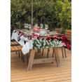 thumbnail image 2 of Outdoor Tablecloth with Umbrella Hole and Zipper, Christmas Truck Rectangle Table Cloth 60x102 Inch Waterproof Tablecloth, Winter Snowflakes Xmas Tree Deer Red Black Picnic Table Cover for Patio, 2 of 7