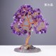 thumbnail image 1 of Xiao Hua 1 adorno de árbol de piedra de cristal púrpura natural, base de piedra natural, árbol de la riqueza, piedra triturada de colores, árbol de la vida, adorno de decoración de escritorio, 1 of 5