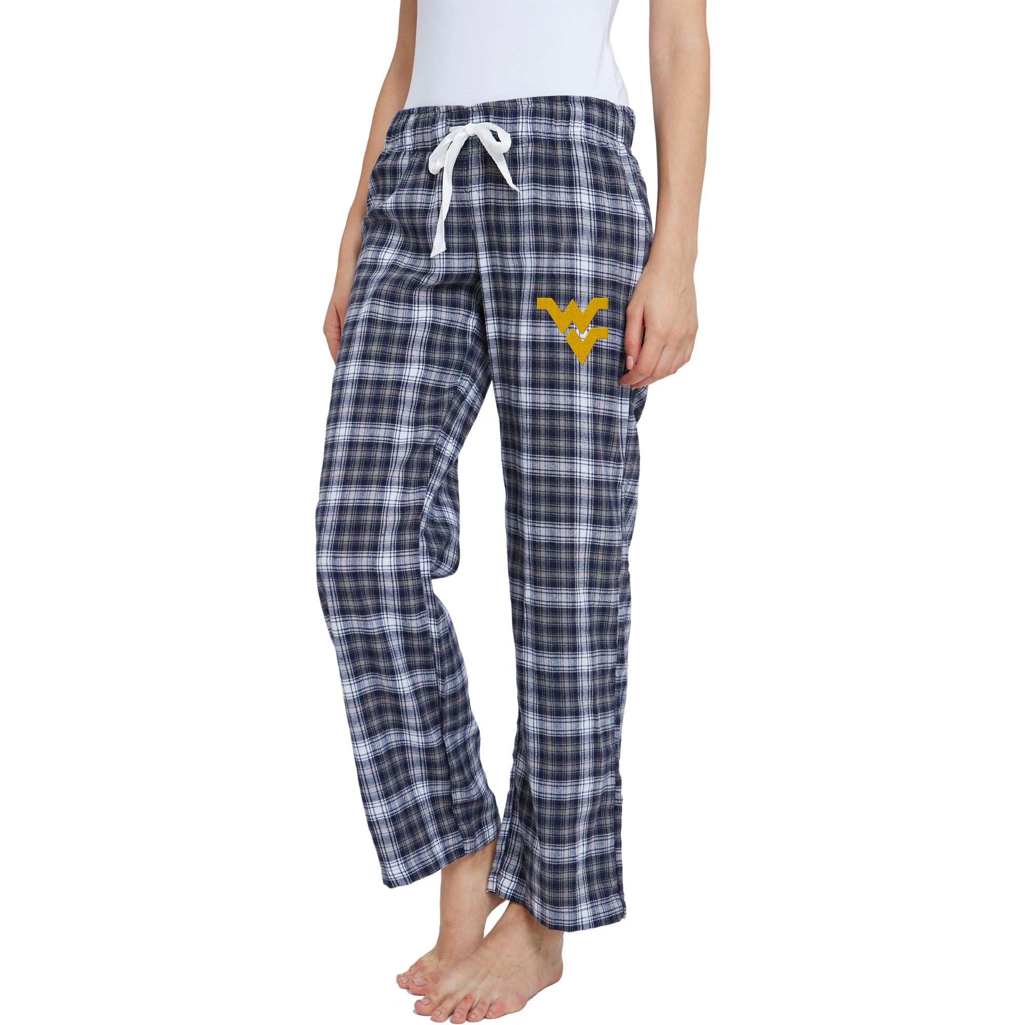 Women's Navy/Gray West Virginia Mountaineers Devote Flannel Lounge