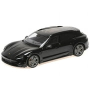 2021 Porsche Taycan CUV Turbo S Black Limited Edition to 480 pieces Worldwide 1/18 Diecast Model Car by Minichamps