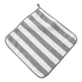 thumbnail image 2 of Hand Towels with Loops for Hanging, Hanging Kitchen Towels, Striped Hanging Loop Hand Towels, Soft Absorbent Small Kitchen Hand Towels, Multipurpose Stripe Bathroom Hand Cloths 1Pcs, 2 of 5