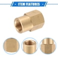 thumbnail image 4 of Conector de manguera de tornillo de latón adaptador hembra G1/4" de Unique Bargains, 4 of 7