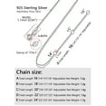 thumbnail image 5 of PROSTEEL Pure 925 Sterling Silver necklace Chain for Women 1.1mm Cable Chain Necklace Thin 22 Inch Birthday Valentines Day Jewelry Collection Gift for Mom Wife Girlfriend Adult Age, 5 of 8