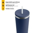 thumbnail image 3 of RTIC 28 oz Ceramic Lined Everyday Tumbler, Spill-Resistant Straw Lid, Navy, 3 of 7