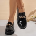 thumbnail image 5 of ZACPNCV Womens Plus Size Retro Loafers Round Toe Platform Low Heel Comfort Casual Shoes, 5 of 9