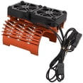 thumbnail image 3 of Brushless Motor Heat Dissipation Fan, High Performance Dual Fan Motor Heatsink  Heat Dissipation  For 1/5 Remote Control Car Orange, 3 of 8