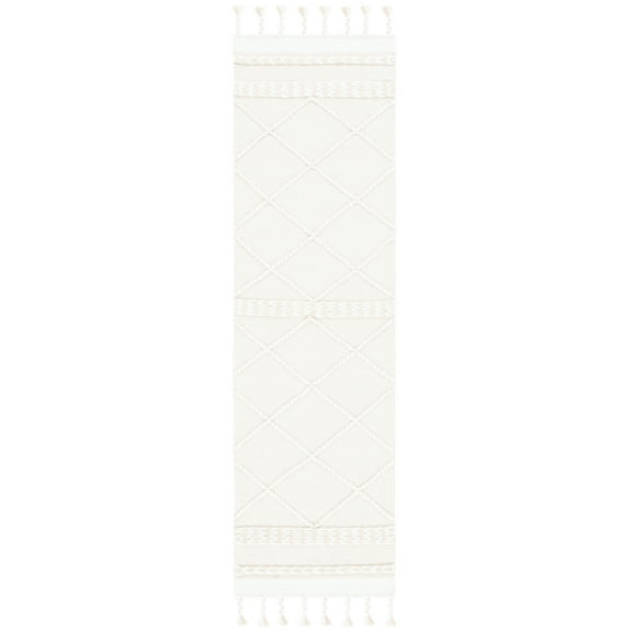 SAFAVIEH Casablanca Roswell Geometric Runner Rug, Beige/Ivory, 2'3" x 8'