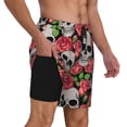 thumbnail image 3 of Fotbe Skull and Roses Men’s Swim Trunks Quick Dry Swim Shorts Board Shorts with Mesh Lining-Medium, 3 of 9