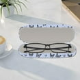 thumbnail image 4 of 1 pc PU Leather Hard Shell Glasses Case with Iron & Flocking for Eyeglass Sun Glasses Protector Leaf 162x62x39mm, 4 of 8
