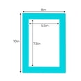 thumbnail image 3 of Teal Acid Free 8x10 Picture Frame Mats with White Core Bevel Cut for 6x8 Pictures - Fits 8x10 Frame, 3 of 4