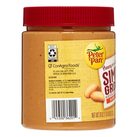 Peter Pan Simply Ground Honey Roast Peanut Butter, 26 ounces - Walmart.com