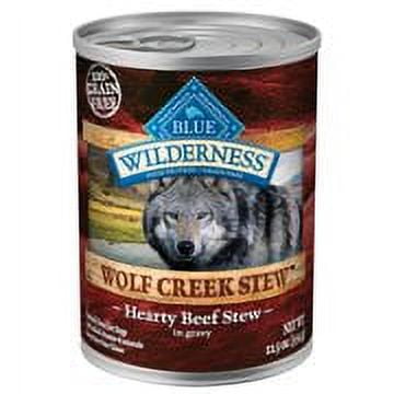 UPC: 0840243107254 | Blue Buffalo Wilderness Wolf Creek Stew High Protein Grain Free Natural Wet Dog Food Hearty Beef Stew in gravy 12.5-oz can (pack of 12)