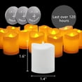 12 Pcs Flameless LED Tea Light Candles, Battery Operated, Warm Yellow Flickering Bright Votive