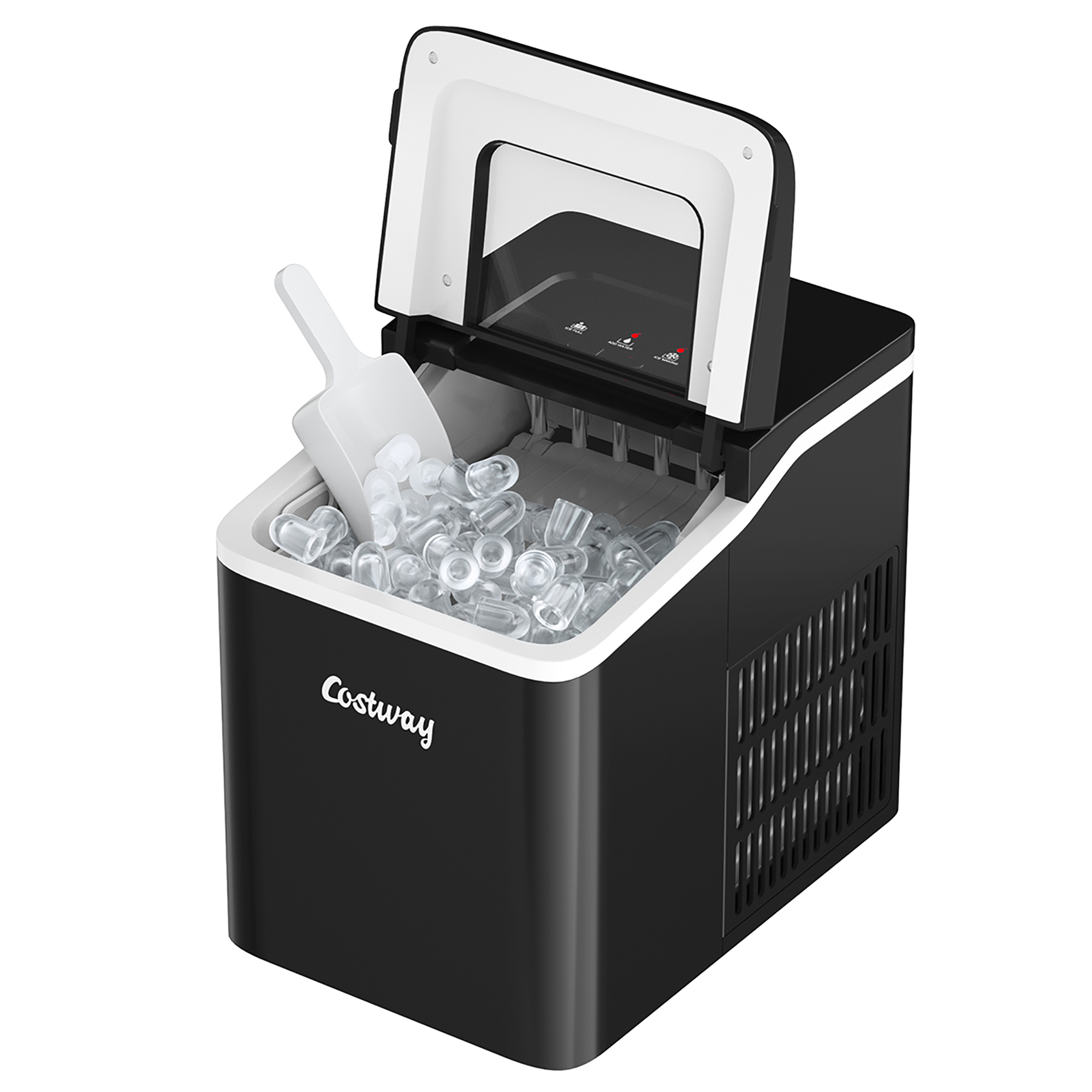 Costway Portable Ice Maker Machine Countertop 26Lbs/24H Self-cleaning w/ Scoop Black - image 10 of 10