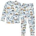 thumbnail image 2 of joogoo Cartoon Trucks Vehicle-t1 Pajamas Set Long Sleeve Soft Cotton Sleepwear 2 Piece 18M, 2 of 7