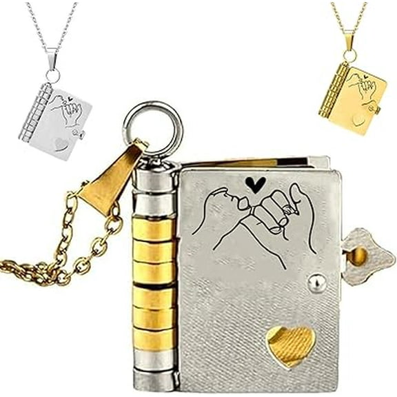 For Daughter - I'm Always With You Book Necklace, Openable Multi Layer Little Star Hummingwings Book Necklace from Mom, A Letter for My Daughter book necklace, Carries Everlasting Love