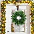 thumbnail image 5 of dajkiuy Artificial Christmas Wreaths for Front Door, 7.9Inch Real Touch Norfolk Pine Wreath Fake Pine Needles Wreath for Wall Windows Indoor Outdoor Christmas Decor, 5 of 6