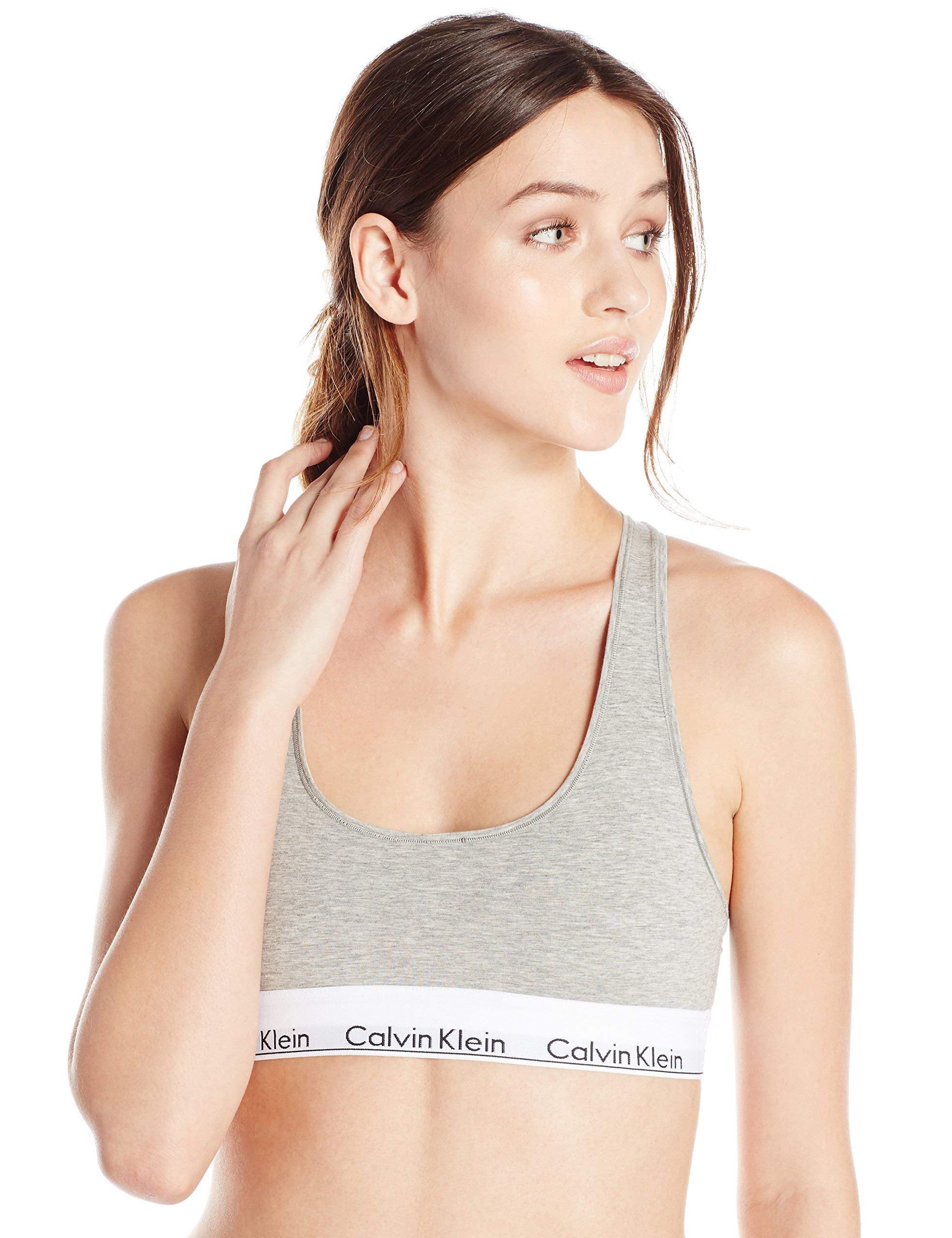 miljø Spectacle krone Calvin Klein Women's Modern Cotton Skinny Strap Bralette Grey, Large -  Walmart.com